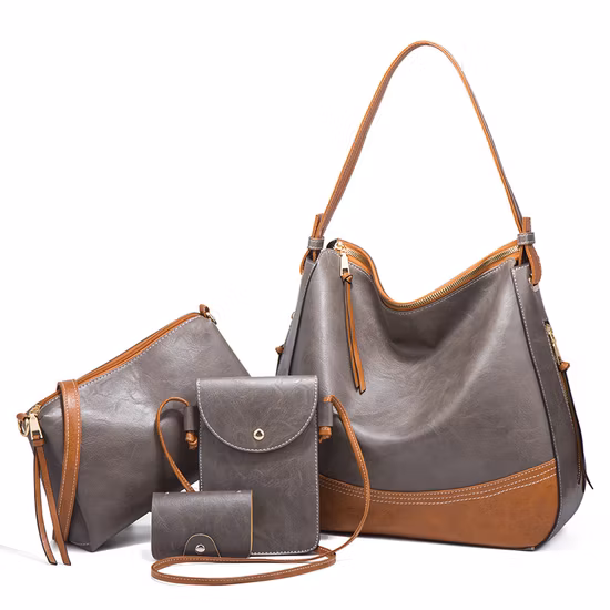 Set di borse a tracolla da donna alla moda in PU stile classico