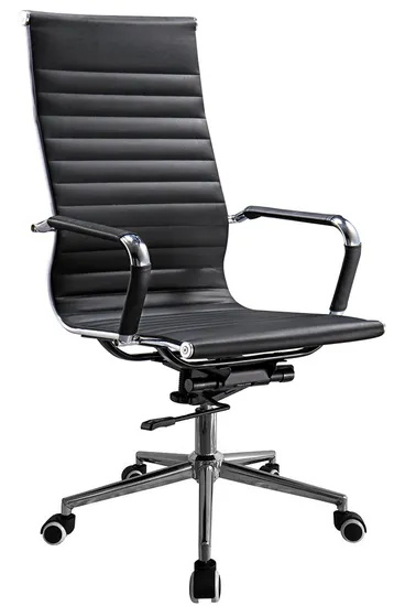 Sedia da ufficio da corsa per computer da conferenza, girevole ed ergonomica in rete, in pelle